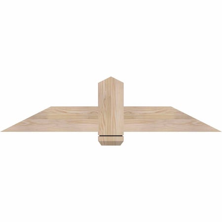 Ekena Millwork Eugene Smooth Timber Gable Bracket, Douglas Fir, 48"W x 12"H x 1 1/2"D x 5 1/2"F, 6/12 Pitch GBW048X12X0206EUG00SDF
